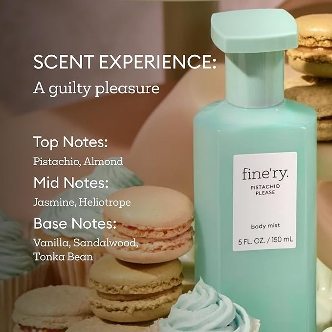 Fine’ry Mist & Match Body Mist Trio Gift Set | Not Another Cherry, Pistachio Please, Sweet On the Outside | Sweet & Fruity Hair & Body Spray Fragrances for Women | Vegan & Cruelty-Free (5 oz each)