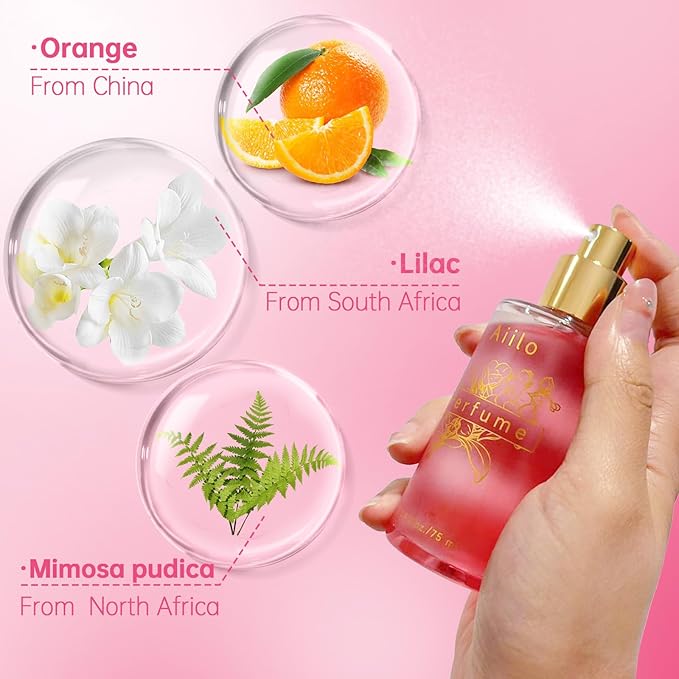 Aiilo Hair Perfume, Natural Fragrant Hair Perfume for Women, 8 Hours Longevity, Suitable for Hair, Body & Clothes - 75ml/2.54 fl oz (Warm Sugar)