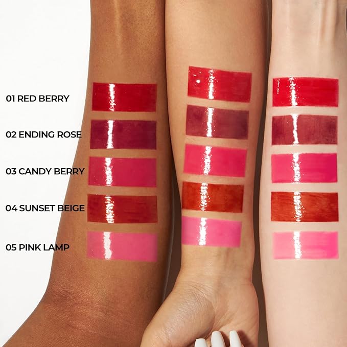 Pudding Glow Korean Lip Tint | Natural Lip Stain | Gloss to Stain | Long-Lasting & Non-Sticky | Lightweight Lip Tint | 0.14 oz. (03 CANDY BERRY)