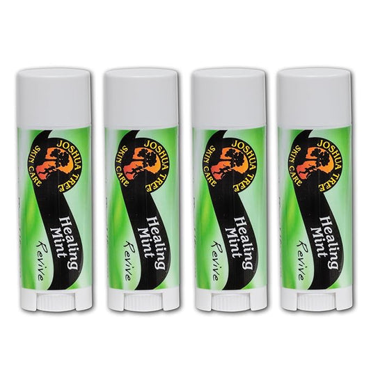 Joshua Tree Organic Lip Balm: 25 Flavor Varieties Made with Beeswax (4-pack, Healing Mint)
