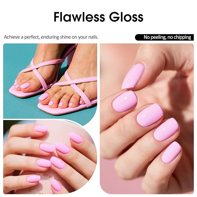 VENALISA Light Purple Gel Nail Polish, 1 Pcs Lavender Gel Polish Pastel Purple Color High Gloss Soak Off U V Nail Manicure Salon and DIY at Home Gifts for Women