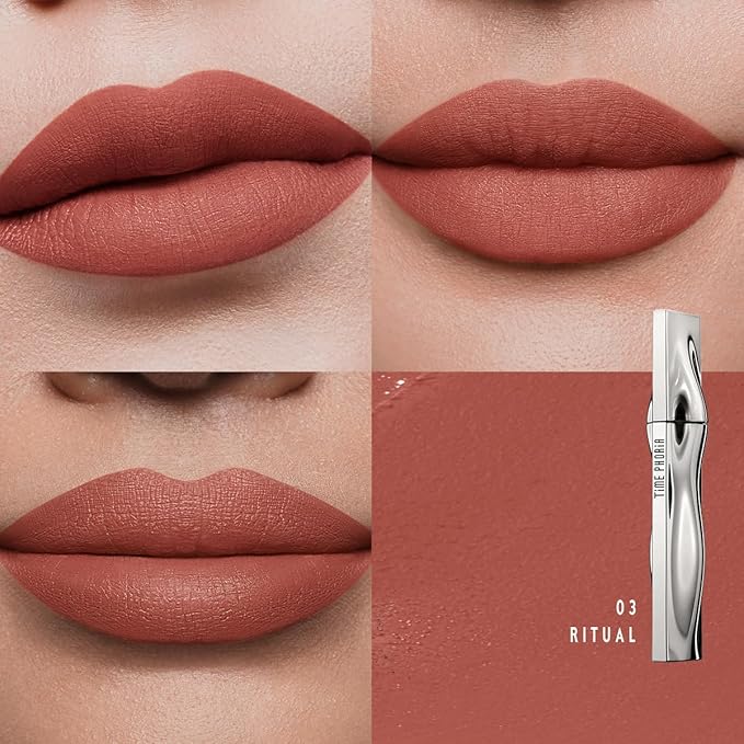 ETERNAL LIP MATTE-Long Lasting Lip Stain, Waterproof & Transferproof Lip Tint, Mask-friendly, Matte Finish Lipstick, Lightweight, High Coverage, Stocking Stuffers For Teengirls (03 RITUAL)