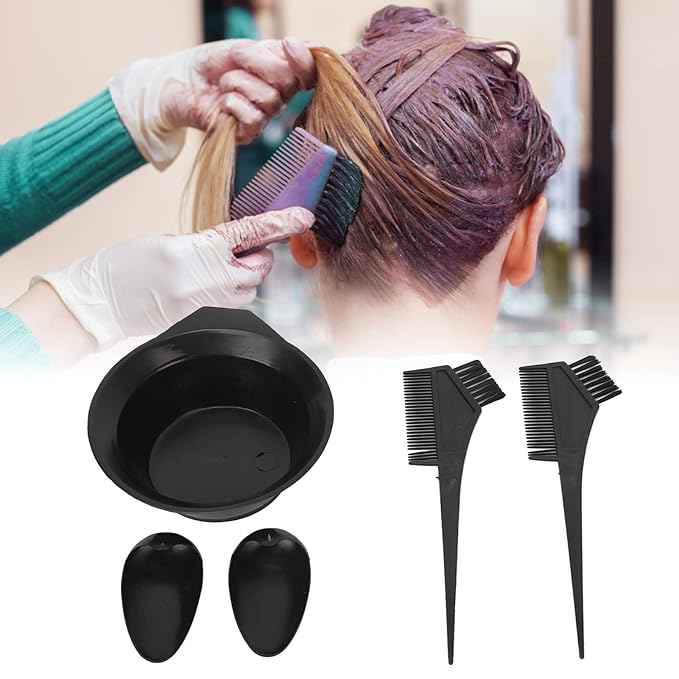 Hair Coloring Dyeing Kit, Household Hair Bleach Kit Hair Coloring, Hair Color Kit with Hair Dye Brush, Hair Color Bowl etc, Hair Dye Kits for Hair Salon, DIY, Micro Weaving, Spa