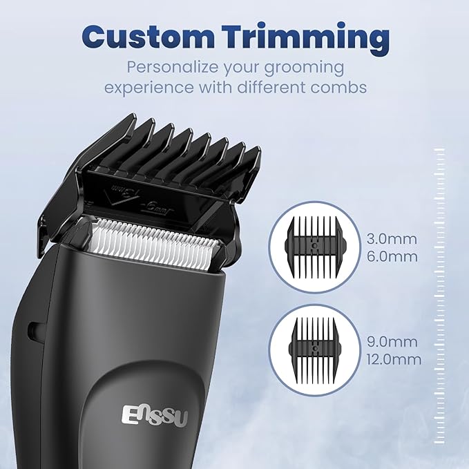 ENSSU Body Hair Trimmer for Men, Electric Manscape Groin Trimmer with Skin-Safe Ceramic Blade, Waterproof Ball Trimmer for Chest, Beard, and Pubic Hair