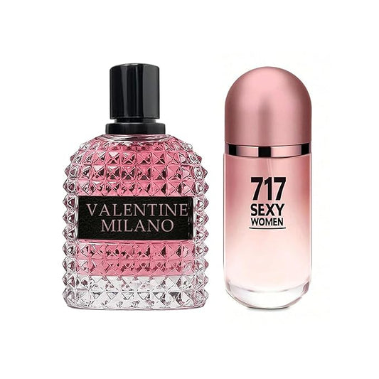 AFLUXE Women's Perfume Combo Set Milano Women&717 Sexy Women Floral Fruity Fragrance Eau De Parfum Elegant 100ml Bottle Natural Spray Each for Daily Used