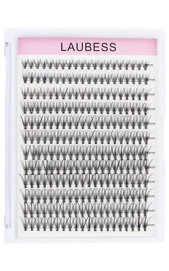Cluster Lashes 240pcs 20D DIY Eyelash Extension D Curl Long Individual Lashes Mixed Tray Faux Mink Lash Clusters Extensions 0.07 0.10 Black (20D-0.07D-9-16mm)