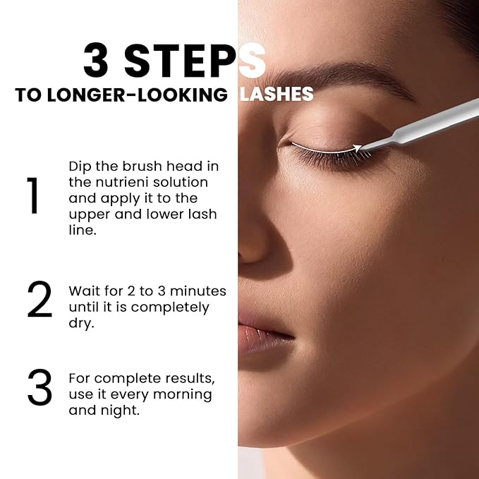 LA MAESII Lash Serum, Eyelash Growth Serum with Advanced Formula, Eyelash Enhancing for Longer Thicker and Fuller Looking Lashes, Vegan & Cruelty-Free for Sensitive Eyes (5mL)