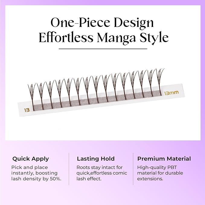 SAIGON LASH Anime Lash Kits Promade Fans –3D & 12D Wispy Volume Lashes, CC Curl 0.07, Mixed Length 6–13mm, Loose Handmade Extensions for Lash Artists (Dark brown-C-0.05-6 - 13mm)