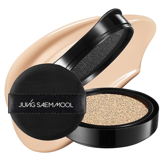 JUNG SAEM MOOL Essential Skin Nuder Cushion 19 N Light 0.49 Fl Oz (Refill Only, SPF 50 Broad Spectrum) | Natural Radiant Finish, Lightweight Hydration, Korean Cushion Foundation