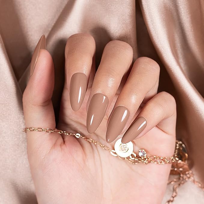 RARJSM Gel Nail Polish Nude Chocolate Brown Milky Gel Nail Polish Opaque Skin Tone 15ml 1 Piece Neutral Colors Soak Off UV LED Cured Nail GelPolish for Nail Art French Manicure Salon DIY Home