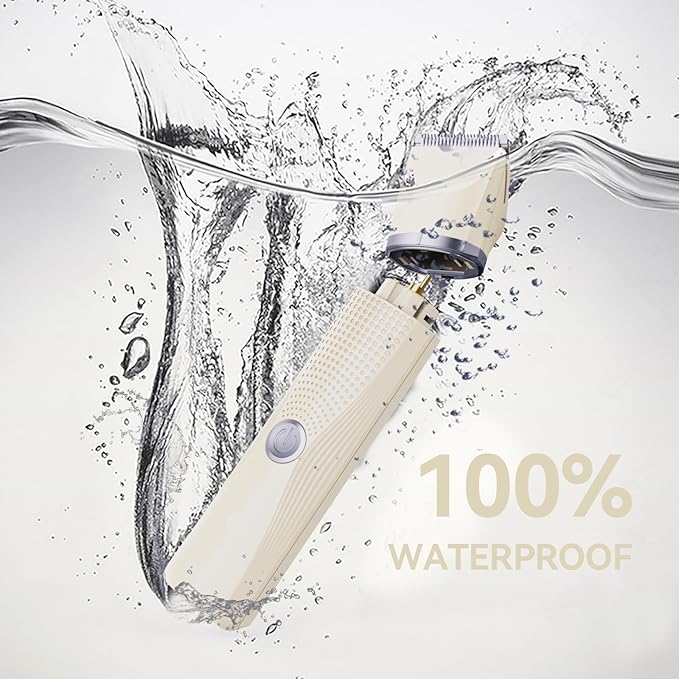unibono 3-in-1 Electric Razor for Women - Waterproof Bikini Trimmer,Rechargeable Electric Shaver for Lady,Pubic Hair Trimmer Women,Personal Trimmer Groomer for Body Hair (Cream, LY)