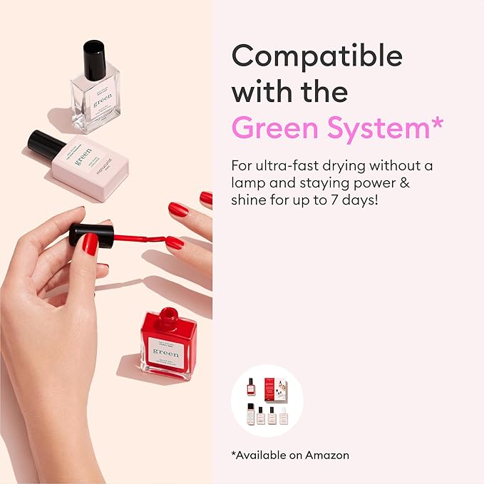 Manucurist Green Nail Polish Aubergine - Dark Purple Nail Polish - 9-Free, Plant-Based and Vegan - Manicure - Made in France - 0.5 fl oz