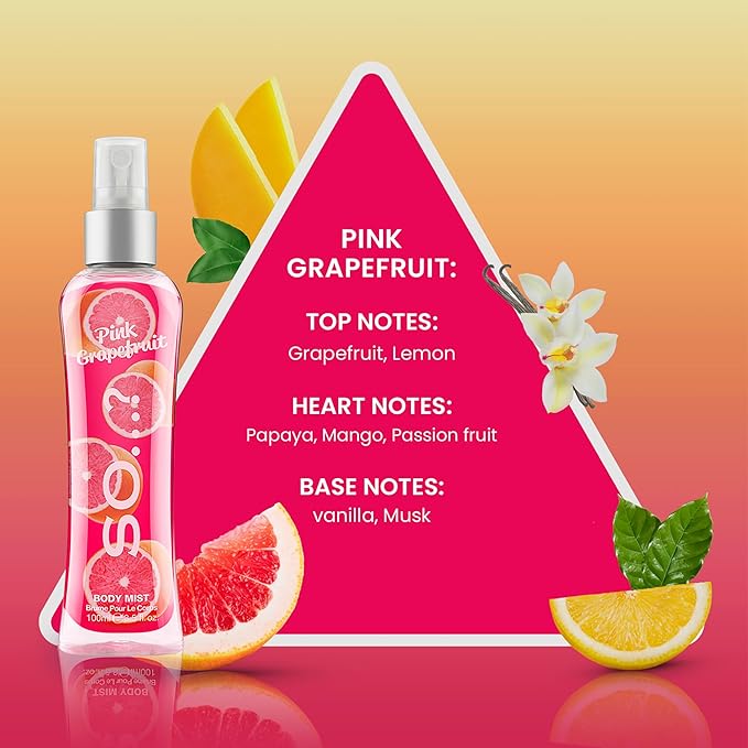 Pink Grapefruit Body Mist by So…? for Women - 3.5 oz Body Mist - Pack of 3