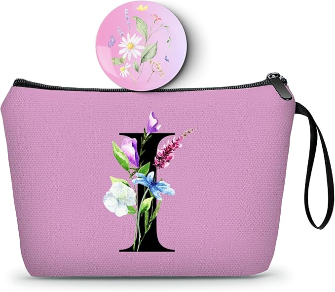 Birthday Inspirational Bridesmaid Proposal Team Small Gifts for Women Mom Aunt Teacher Sister Coworkers Makeup Cosmetic Bag Travel with Mirror Mothers Day Christmas Graduation I