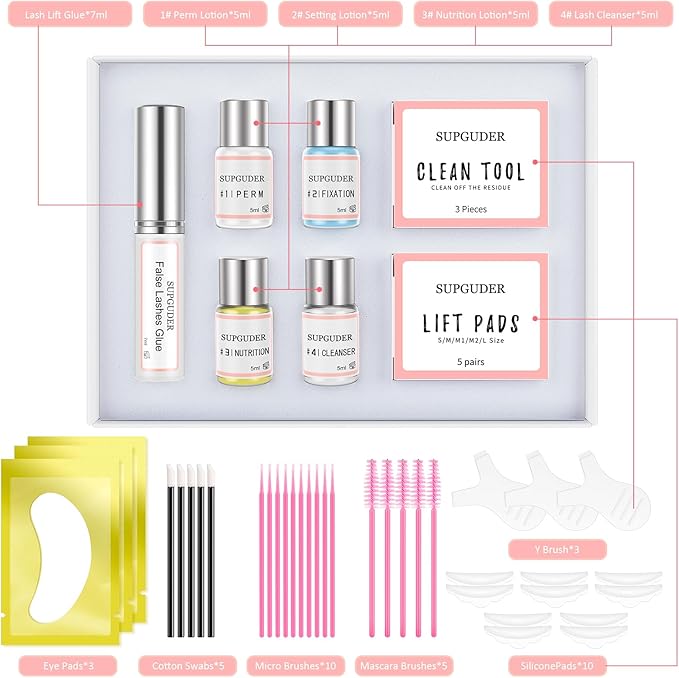 2026 Valentine's Day gift Lash Lift Kit for Perming,Curling and Lifting Eyelashes |Semi-Permanent Salon Grade Supplies for Beauty Treatments,Includes Eye Shields,Pads and Accessories