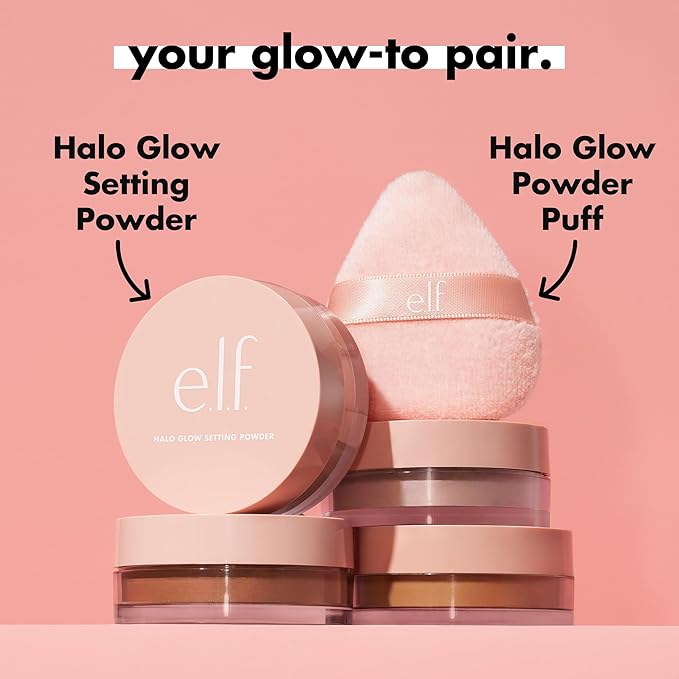 e.l.f. Halo Glow Soft Focus Setting Powder, Silky & Creates Soft Glow Without Shine, Smooths Pores & Lines, Vegan & Cruelty-Free, Deep/Rich