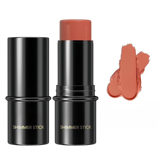 MAEPEOR Cream Blush Stick 15 Colors Lightweight Blendable Contour Highlighter Blush Stick Long Lasting Waterproof Blusher Pen (Blusher 15)