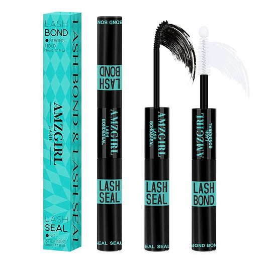Lash Bond and Seal,Lash Glue for Eyelash Extensions,Eyelashes Clusters Lash Bond and Seal Waterproof 10ml,2 in 1 Eyelash Bond and Seal Long Lasting,Bond and Seal Lash Extensions Strong Hold