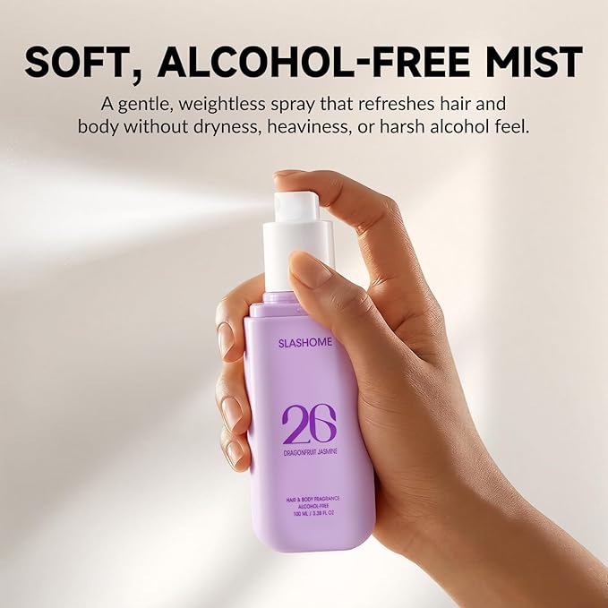 Hair Perfume for Women, Alcohol-Free Dragonfruit Jasmine Hair & Body Mist, Lightweight Long-Lasting Fragrance for Hair,Wigs, Body & Fabric, Birthday & Valentine’s Day Gift, 100ml / 3.38 fl oz