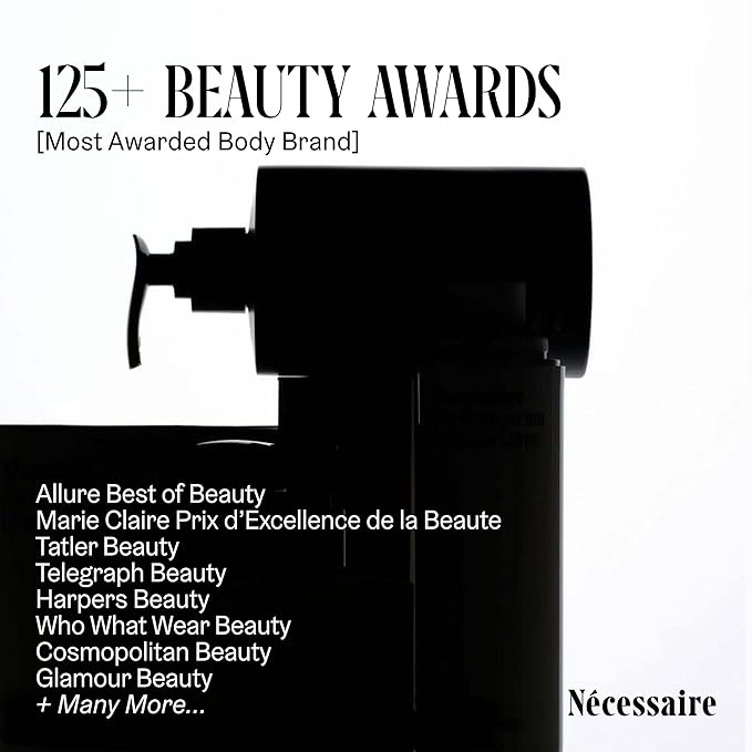 Nécessaire The Body Lotion Fragrance-Free — Unscented - Multi-Peptide - Firming Body Lotion for Women + Men. 2.5% Niacinamide. Non-Comedogenic Moisturizer for Sensitive Skin– 200 ml/6.8 fl oz