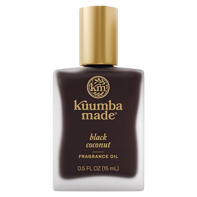 Kuumba Made Black Coconut Fragrance Oil, Long-Lasting Small-Batch Perfume Roller, Vegan, Alcohol-Free, 0.5 Fl Oz Fl Oz