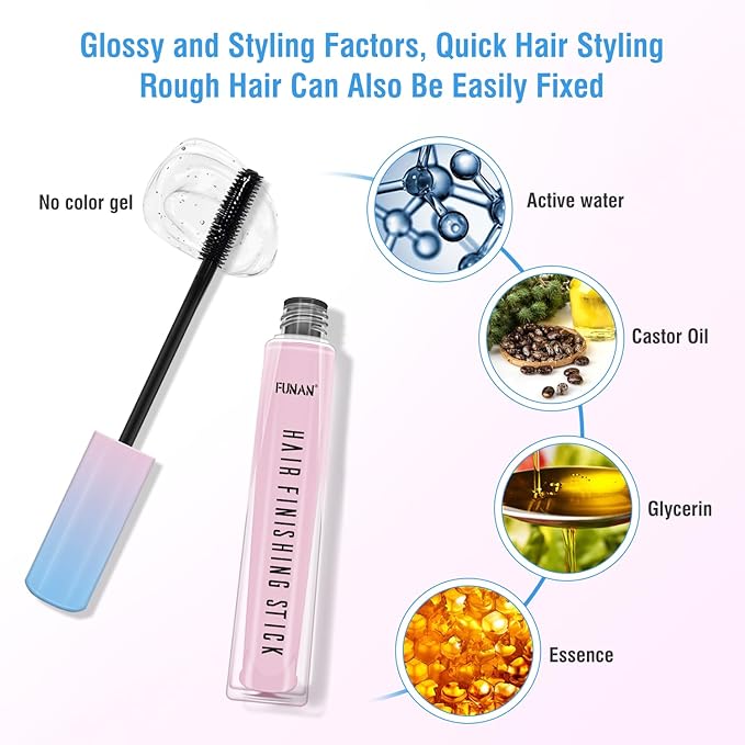 SUOFEIYA Hair Finishing Stick 1 Pack, Flyaway Feel Stick Hair, Small Broken Hairs Finishing Cream, Non-Greasy and Non-Sticky