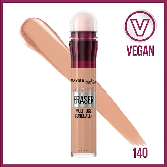 Maybelline Instant Age Rewind Eraser Dark Circles Treatment Multi-Use Concealer, 140, 1 Count (Packaging May Vary)