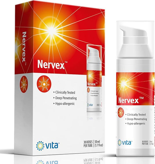 Vita Sciences Nervex Powerful Neuropathy Cream: Advanced Natural Relief for Peripheral Neuropathy, Fibromyalgia, and Fast Comfort Treatment for Feet, Hands, Legs, and Toes