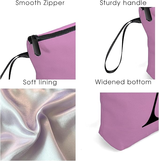 Women Birthday Unique Bride to be Bridal Shower Initial Gifts for Mom Sister Friend Her Teacher Aunt Makeup Cosmetic Bag with Mirror Mothers Day Christmas Graduation S