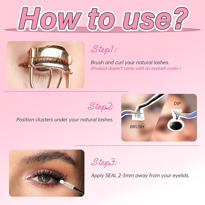Fluffy Lash Extension Kit Wispy 5D 40D Eyelash Extension Kit 10-18MM Natural Lash Clusters 180PCS