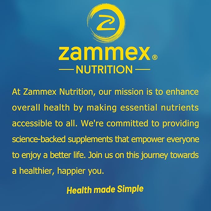 Zammex Premium Collagen Peptides Powder Unflavored,Hydrolyzed Proteins Types I & III, Supports Hair, Skin, Nails, Joints, Grass Fed, Non-GMO, Gluten-Free,Paleo & Keto Friendly,60 Servings