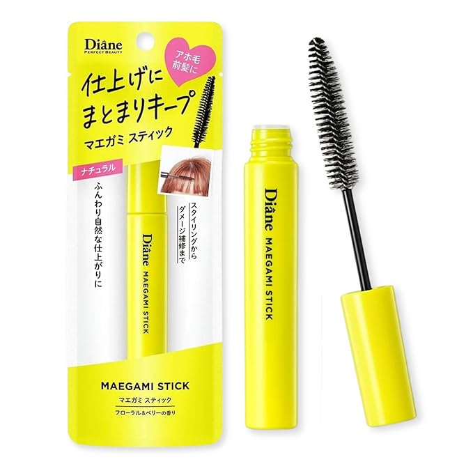 Moist Diane Perfect Beauty Natural Hair Styling Gel Stick for Women & Men, Hair Mascara for Smooth & Tamed Hair, Not-Greasy Hair Finishing Stick for Flyaways, Maegami Stick from Japan, 0.34 Oz