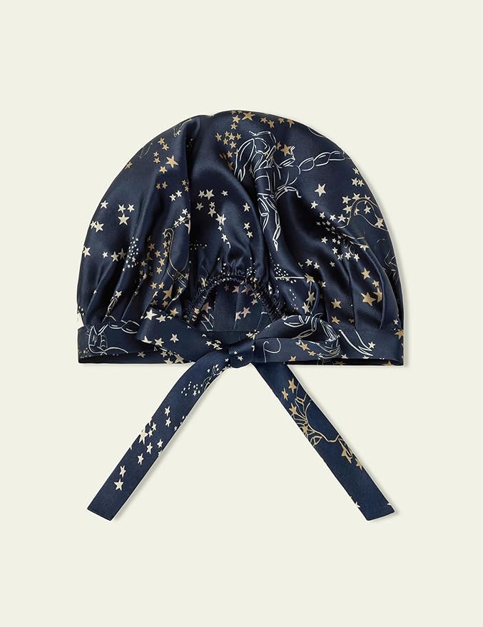 LilySilk 100% Mulberry Silk Bonnet Silk Night Sleep Cap Adjustable Hair Wrap for Sleeping Scorpio