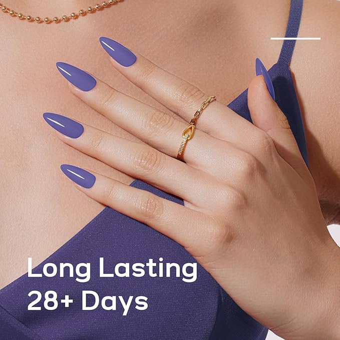 JODSONE Medium Purple Gel Nail Polish 10ml Purple Gel Polish Nail Color Professional Finish Long Lasting Chip Resistant Need U V Lamp Curing