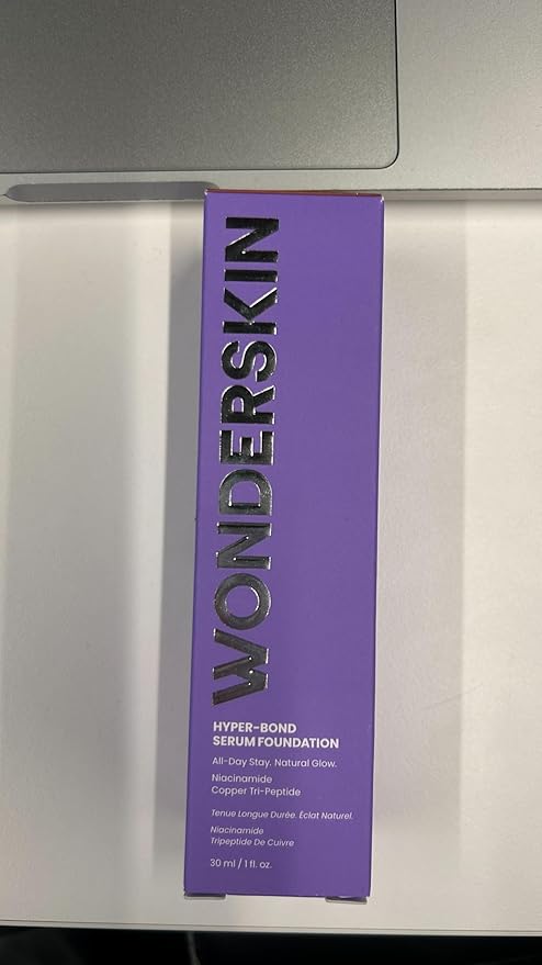 Wonderskin Hyper Bond All-Day Stay Serum Foundation – Waterproof, Transfer-Proof, 24HR Longwear Face Makeup with Niacinamide & Hyaluronic Acid – Lightweight, Natural Finish (Halo)