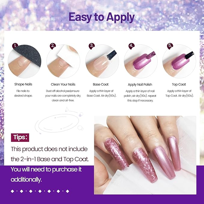 OpenLive 10ml 6 Colors Nail Polish Set Dark Green Pink Glitter Deep Blue Series Nail Polish Gifts for Women
