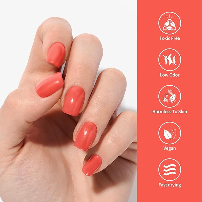 VENALISA Orange Gel Nail Polish 1 Pcs 12ml Coral Orange Color Gel Polish Soak Off UV Salon Manicure DIY at Home Nail Art For Girls Women