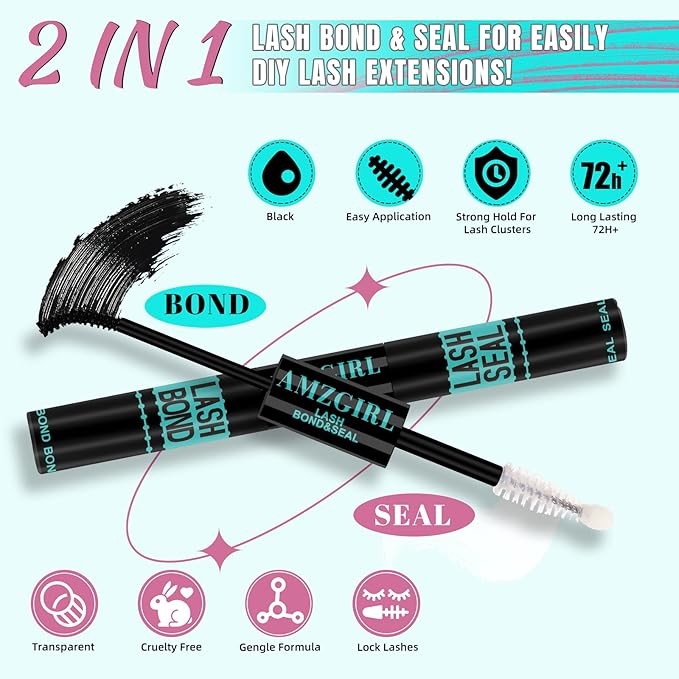 Lash Extension Kit 320Pcs,DIY Individual Lashes Clusters Kit,Lash Bond And Seal,Lash Remover For Eyelashes Extensions,Lash Applicator Tool For False Eyelash Cluster Kit At Home(70D,D-Mix10-16mmKit)