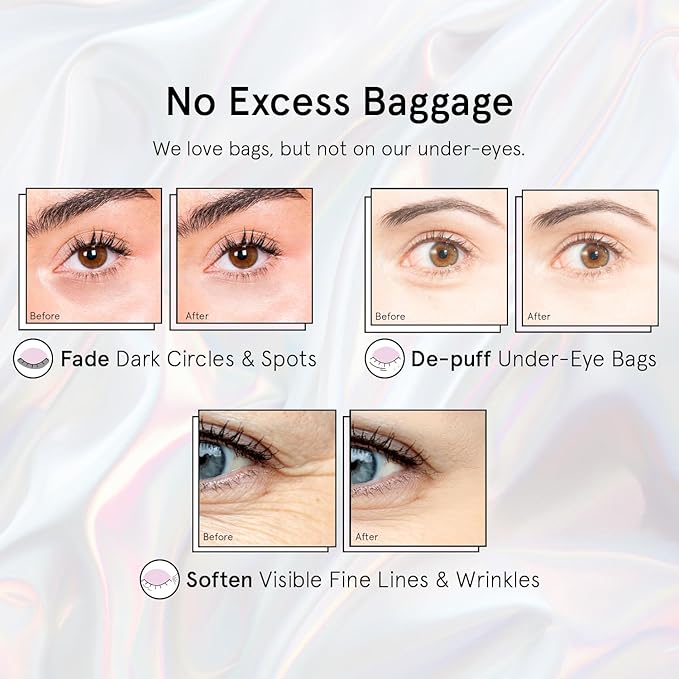 grace & stella Peptide Under Eye Patches with Niacinamide & Rice Extract - Firming Eye Masks for Dark Circles and Puffiness - Gifts Under 20 Dollars - Vegan, Cruelty-Free (White, 24 Pairs)