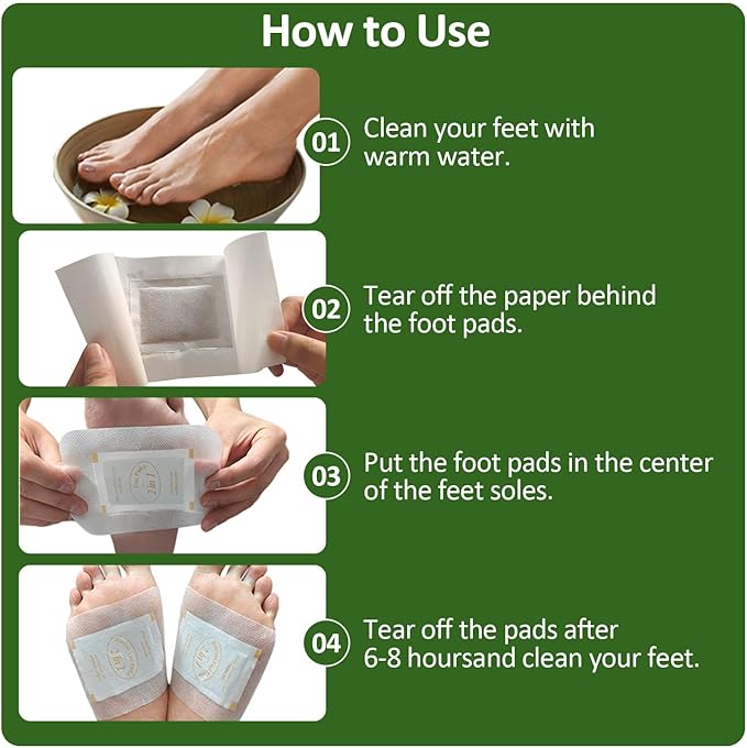 TEWEAE Ginger Foot Pads to Feel Better, 2 in 1 Premium Natural Bamboo Vinegar Foot Care Pad for Sleep Better & Soothing, Green Tea Scented - 30 Pads (Pack of 1)
