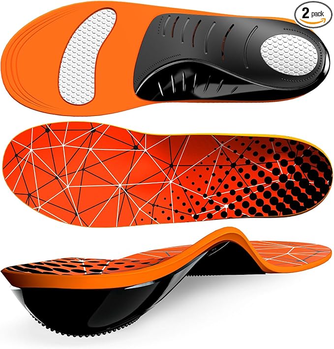 Plantar Fasciitis Arch Support Insoles - Welnove Heavy Duty High Arch Inserts Standing All Day, Fatigue Reduce - Orthotic Cushion for Foot Pain, Flat Feet, Heel Spurs, Man & Women, Fit Most Shoes (XL)