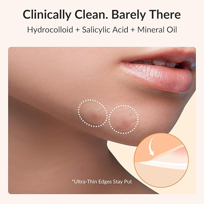RPE Life Korean Pimple Patches – 4 Size Invisible Acne Stickers with Salicylic Acid & Hydrocolloid Miracle Patches for Pimples Zit Stickers Blemish Dots Pimple Stickers for Face - 36 Count