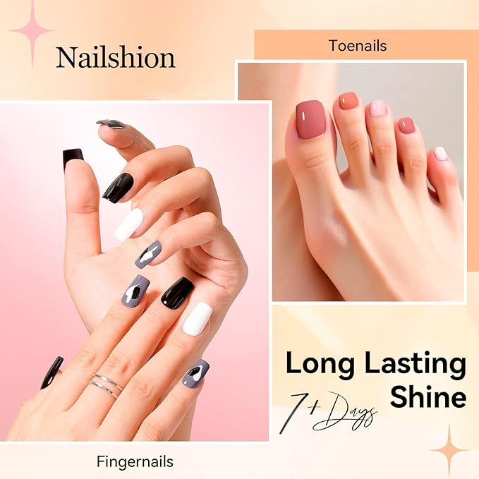 Nailshion Nude Gray Nail Polish Set Neutral 16 Colors with Base Top Coat Remover Pads, Nude Brown Burgundy Dusty Rose Fast Dry Fingernail Polish Set, Non-Gel, Nail Art Gift for Women Girls