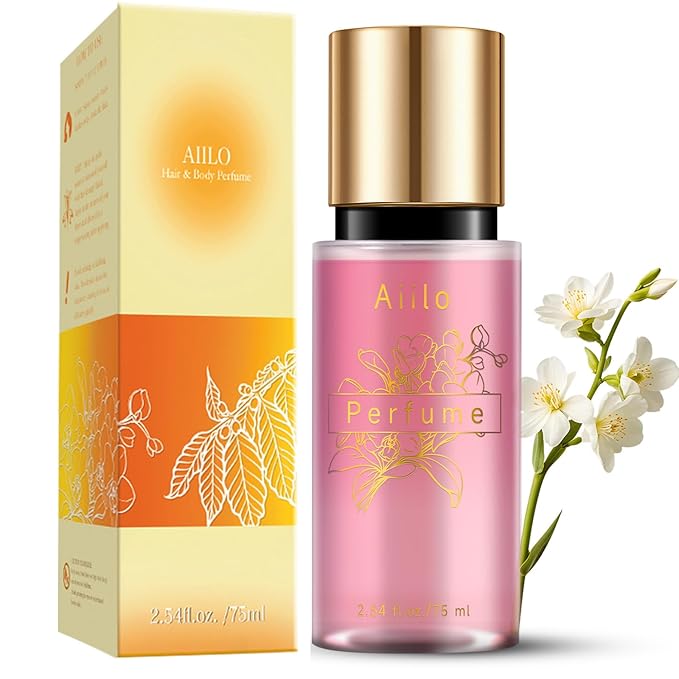 Aiilo Hair Perfume, Natural Fragrant Hair Perfume for Women, 8 Hours Longevity, Suitable for Hair, Body & Clothes - 75ml/2.54 fl oz (Warm Sugar)
