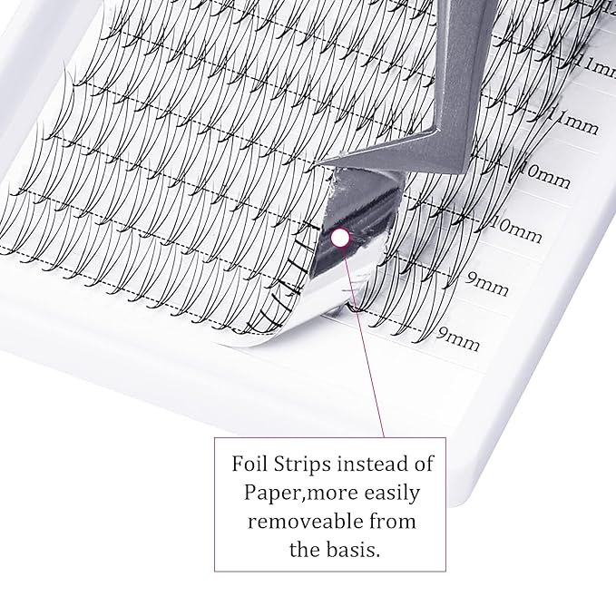 Lash Extension 0.07mm 3D Volume Lashes Premade Fans Eyelash Extensions C curl Mix 8-14mm Eyelashes Extension Individual Lashes by FADLASH (3D-0.07-C, 8-14mm Mix)