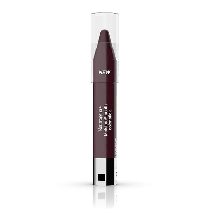 Neutrogena Moisturesmooth Color Lip Stick, 180 Deep Plum, .011 Oz. (Pack of 1)