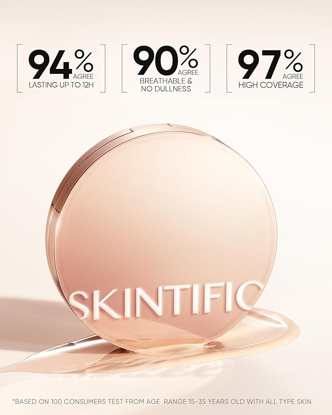 Full Coverage Cushion Foundation #29C Taupe Beige| Satin Glow Finish, Oil-Control & Waterproof, Buildable Tattoo Cover Cushion for All Skin Types