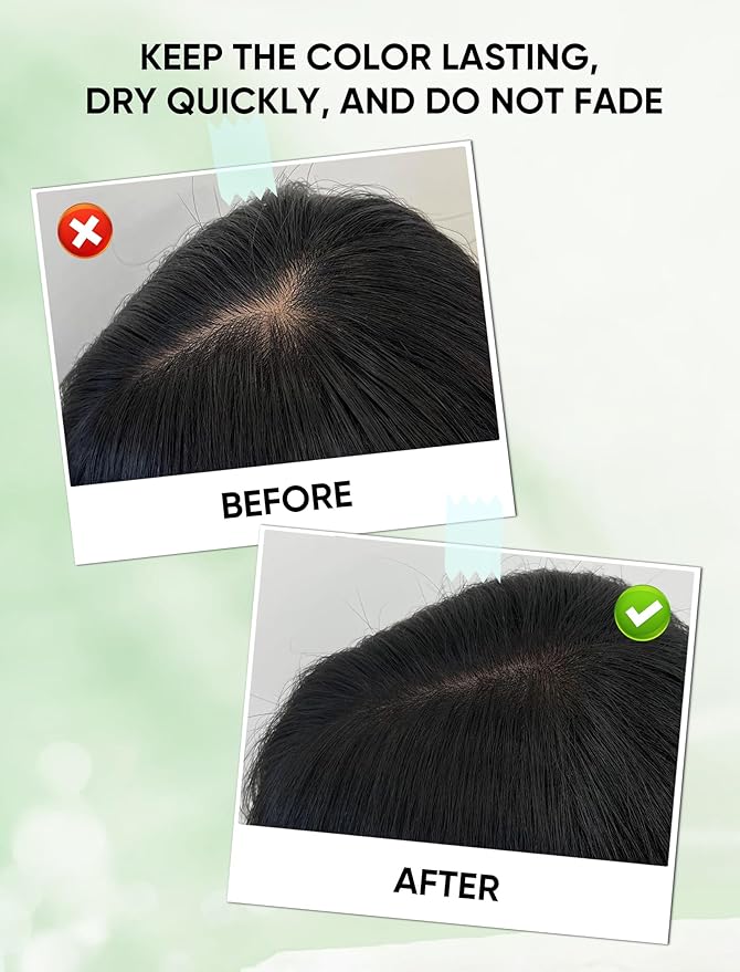 Hairline Shadow Powder Stick for Thinning Hair, Hair Color Fibers Root Touch Up Powder for Women & Men Root Cover Up Dye Scalp Concealer 0.04oz (Black) (Black, Regular Size)