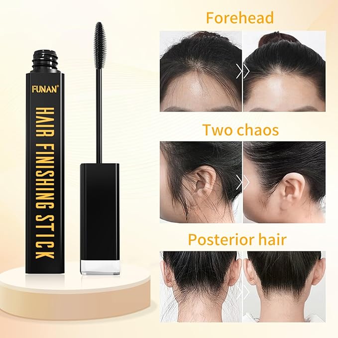 FUNAN 4 Pack Hair Feel Finishing Stick for Small Broken Hair, Fly Away Hair Tamer Stick for Enhance Gloss of Hair Mascara