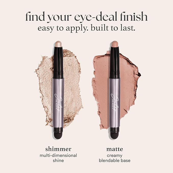Julep Eyeshadow 101 Cream-to-Powder Waterproof Shadow Stick – Clove Shimmer – Long-Lasting, Crease-Proof, Peach Brown Shimmer Cream Eyeshadow with Built-in Smudger